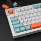 Salmon 104+9 GMK ABS Doubleshot Double Shot Keycaps Set for Cherry MX Mechanical Gaming Keyboard